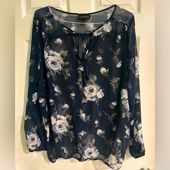 Lane Bryant Floral Relaxed Sheer Blouse Women’s Size 18/20 - Picture 1 of 8